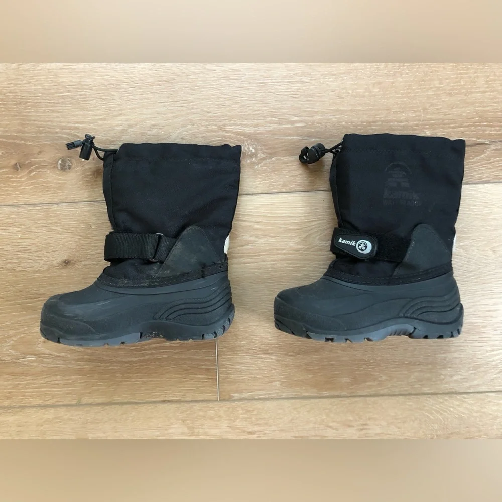 Kamik Black Waterproof Snow Boots 10